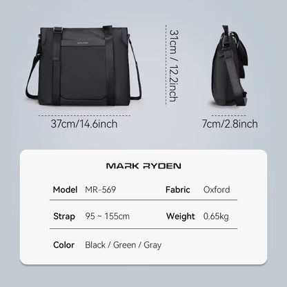 Multifunctional Leather Messenger Bag Men Black Crossbody Bag Large Capacity Stylish Men Shoulder Bag Men
