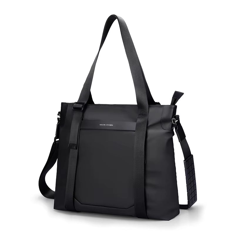 Multifunctional Leather Messenger Bag Men Black Crossbody Bag Large Capacity Stylish Men Shoulder Bag Men