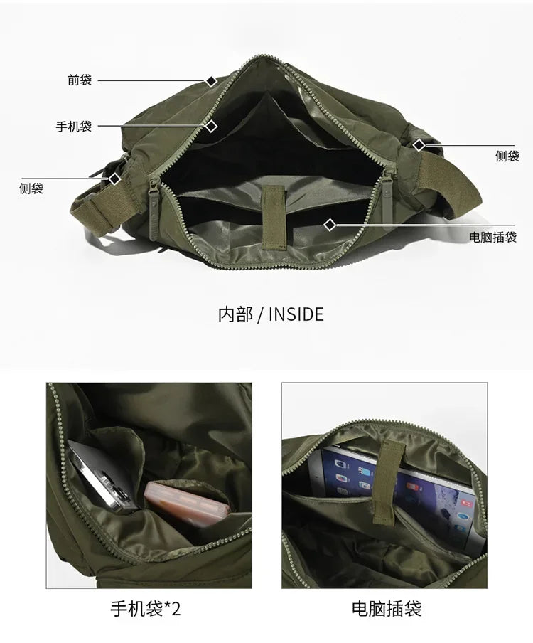 Casual Multi-Pocket Messenger Bags for Women Fashion Nylon Shoulder Bag Ladies Large Handbags Female Travel Shopping Tote Purse