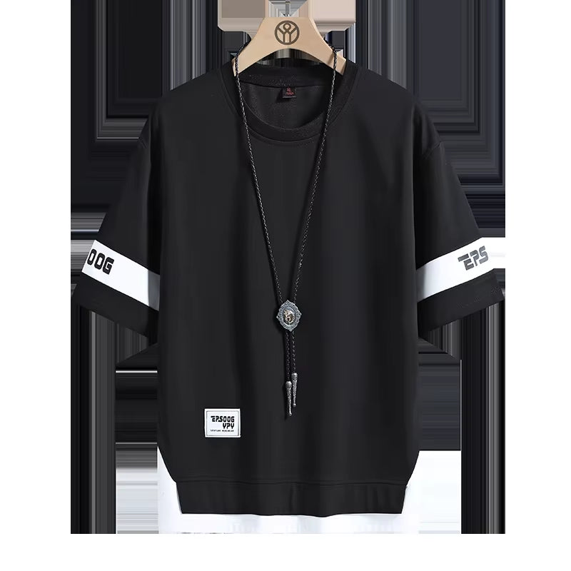 Hip Hop Loose Mens Streetwear T-Shirts Casual Classic 2025 Summer Short Sleeves T Shirt Black White Tshirt Tees Oversize 5XL